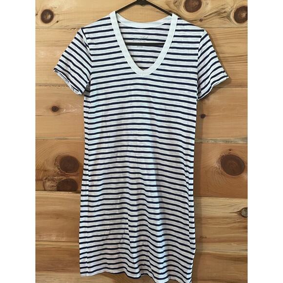 Universal Threads Women's striped casual v-neck dress. Navy/White. XS - Picture 1 of 6